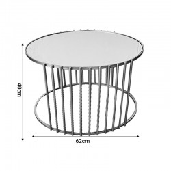 Tραπέζια σαλονιού Boron Inart χρυσό σετ 2τεμ μέταλλο