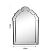 Mirror Xoton Inart gold metallic 60x3x90cm