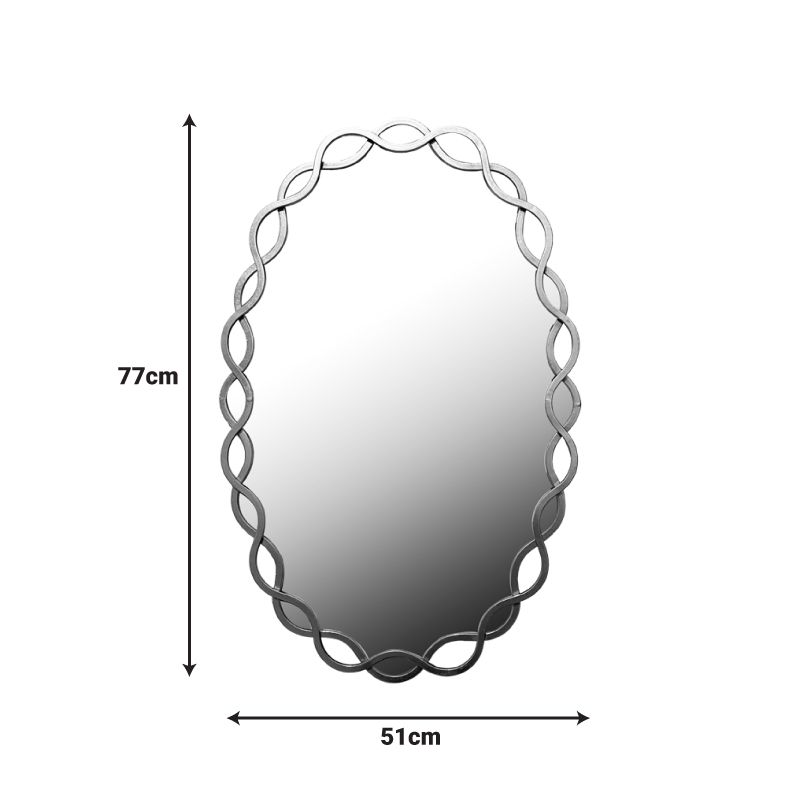 Mirror Untento Inart wood in gold color 51x3x77cm