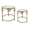 Side table Frensia Inart set of 2 pieces metal in gold color