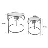 Side table Frensia Inart set of 2 pieces metal in gold color
