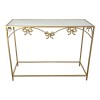 Console table Frensia Inart metal in gold color 100x30x80cm