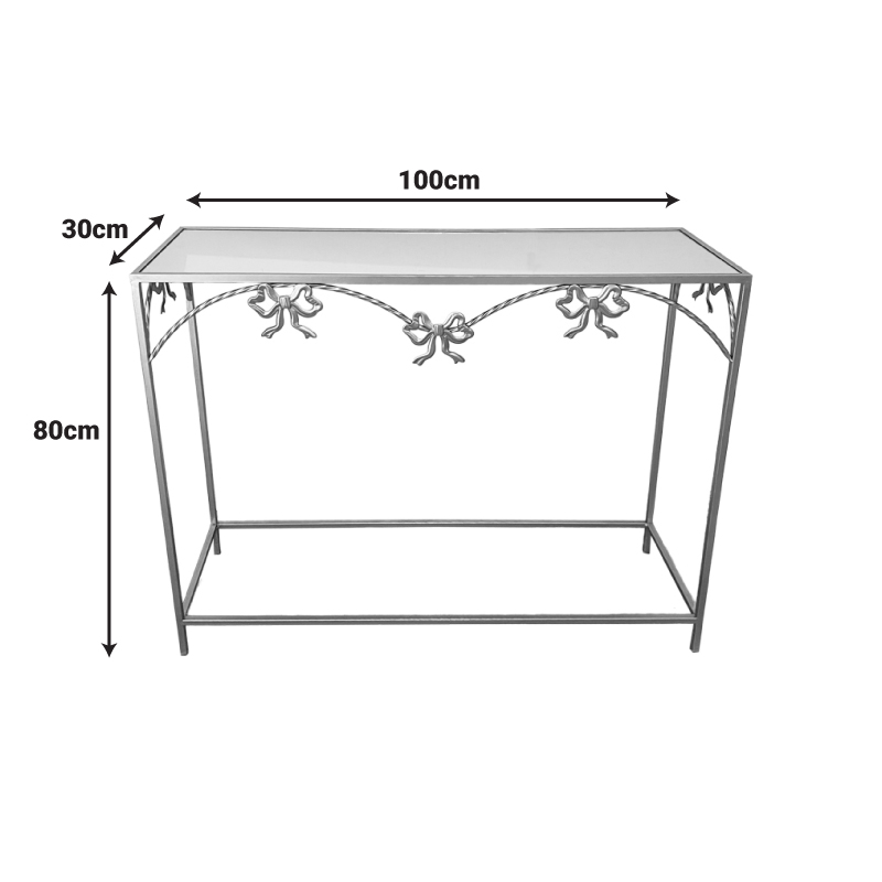 Console table Frensia Inart metal in gold color 100x30x80cm