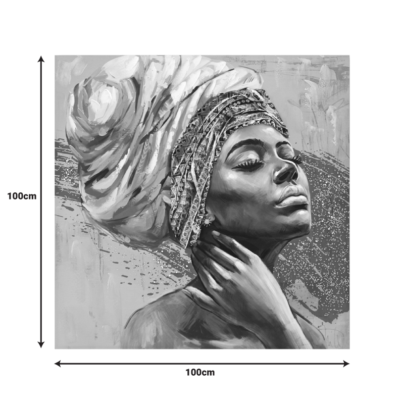 Canvas painting Africana Inart 100x3x100cm Canvas painting Africana Inart 100x3x100cm