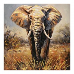 Canvas painting Elepho Inart 100x3x100cm Canvas painting Elepho Inart 100x3x100cm