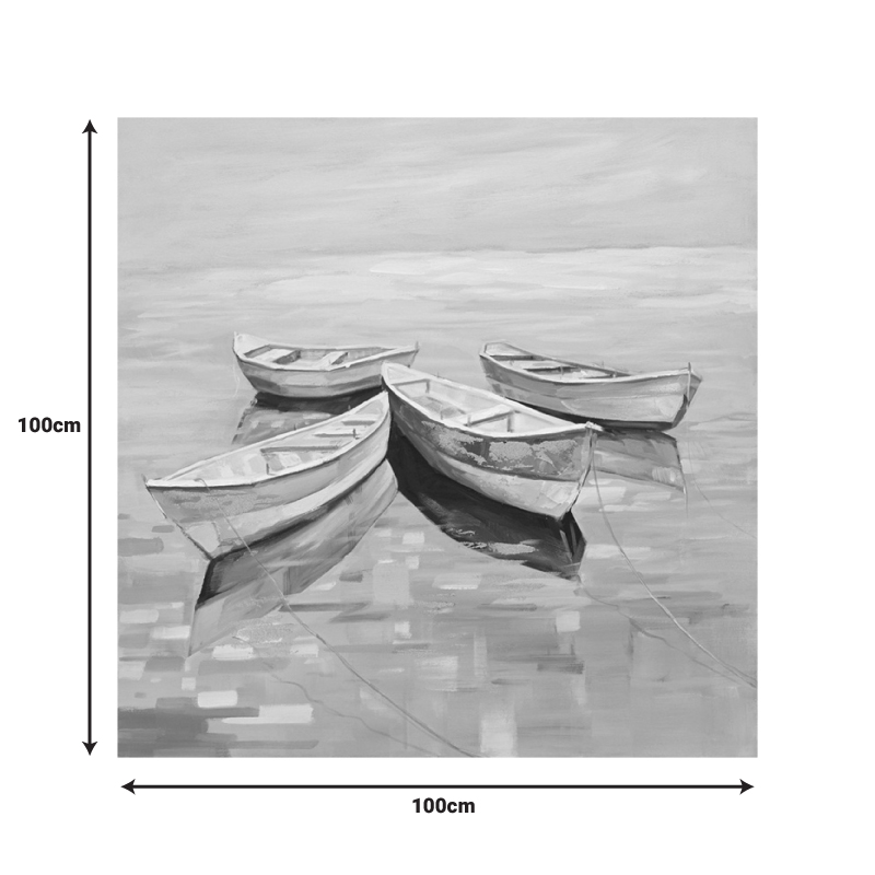 Canvas painting Boatty Inart 100x3x100cm Canvas painting Boatty Inart 100x3x100cm