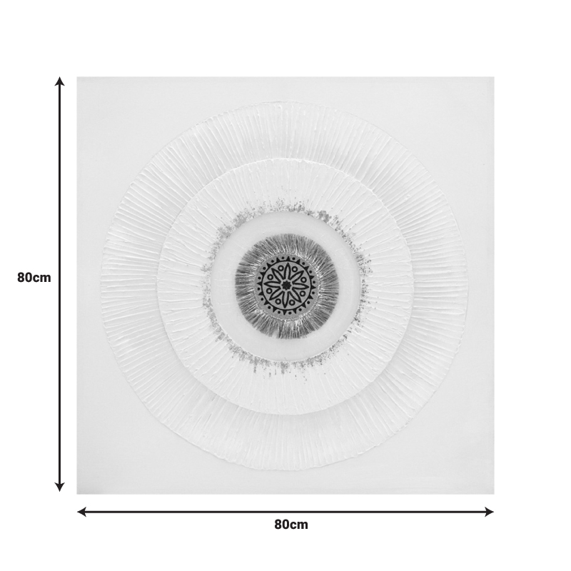 Canvas painting Circled I Inart 80x3x80cm Canvas painting Circled I Inart 80x3x80cm