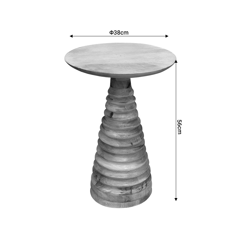Side table Souler Inart natural solid mango wood D38x56cm Side table Souler Inart natural solid mango wood D38x56cm
