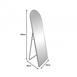 Mirror Lorens Inart aluminum in gold-black color 46x40x150cm Mirror Lorens Inart aluminum in gold-black color 46x40x150cm