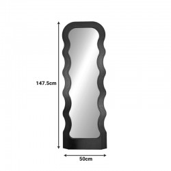 Καθρέπτης Spejo Inart μαύρο PP 50x2.8x147.5εκ