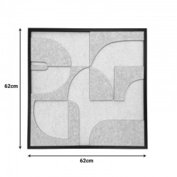 Πίνακας με πλαίσιο Jeire Inart λευκό 62x2.5x62εκ