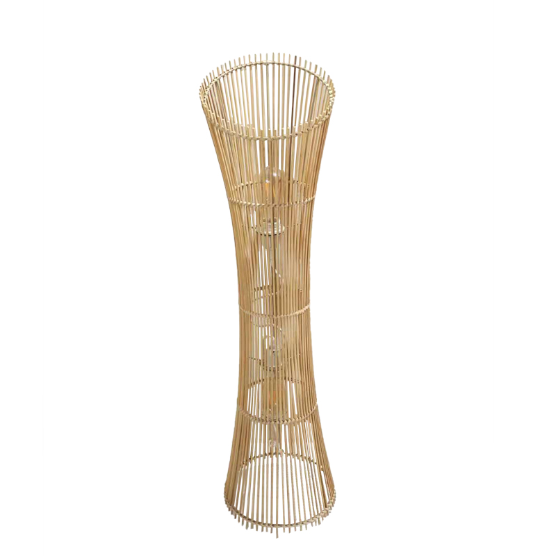 Floor lamp Gion Inart E27 natural bamboo D29.5x118cm