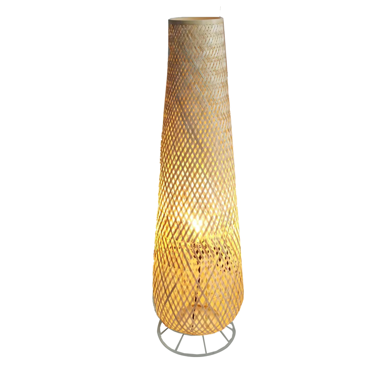 Floor lamp Solian Inart E27 natural bamboo D27x96cm