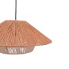 Ceiling light Jarpie Inart E27 rope in natural color D49.5χ20cm