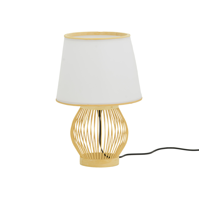 Table lamp Tabel Inart E27 bamboo in natural color D26χ39cm Table lamp Tabel Inart E27 bamboo in natural color D26χ39cm