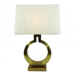 Table lamp Prism Inart E27 gold metal-cream fabric D35x54cm Table lamp Prism Inart E27 gold metal-cream fabric D35x54cm