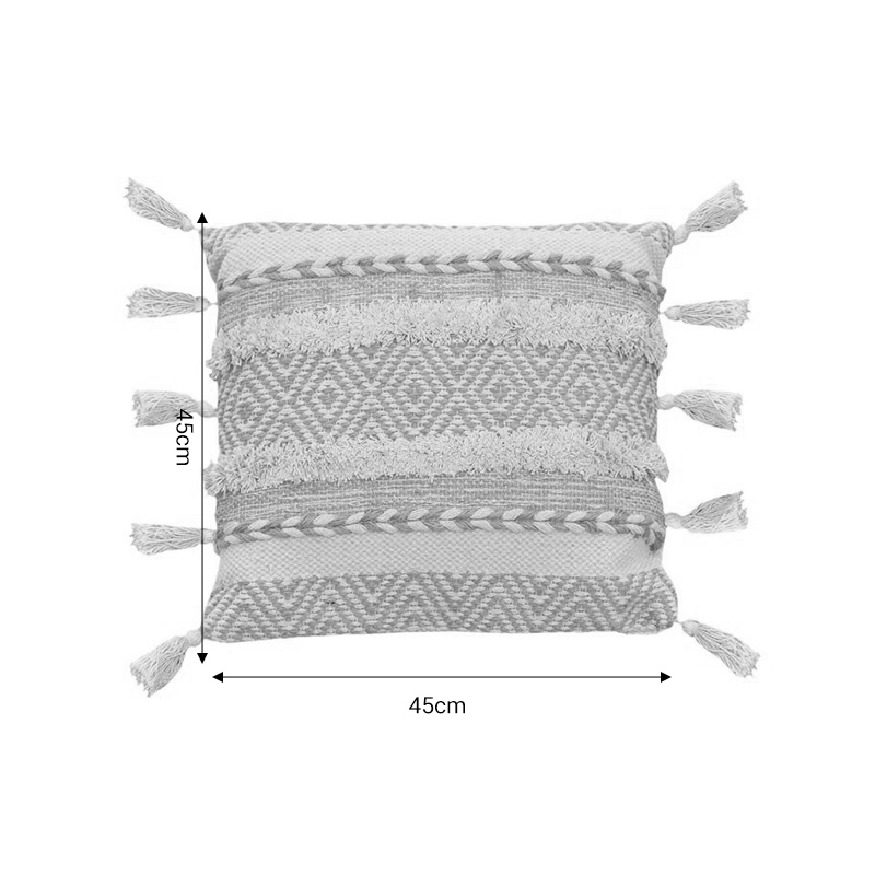 Cushion Labrinth Inart beige-ecru fabric 45x45x2.5cm Cushion Labrinth Inart beige-ecru fabric 45x45x2.5cm