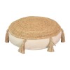 Puff chair  pillow Εlefon Inart natural-ecru fabric D35x12cm