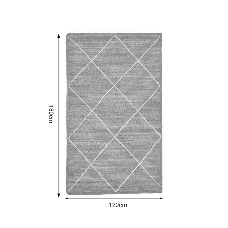 Χαλί Strike Inart μπεζ-εκρού γιούτα 120x180x1εκ