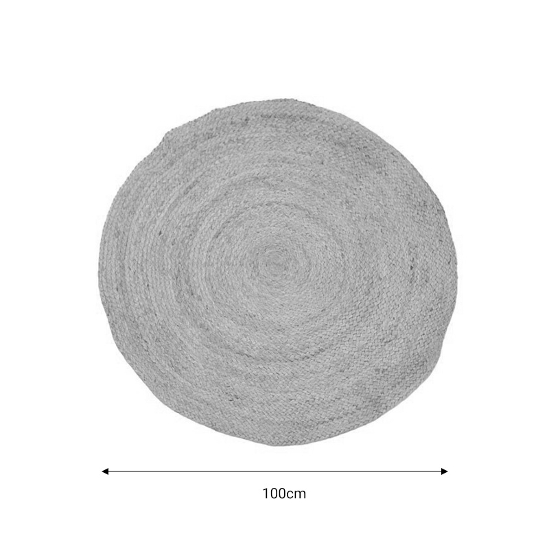 Χαλί Solon Inart μπεζ γιούτα 100x100x1εκ