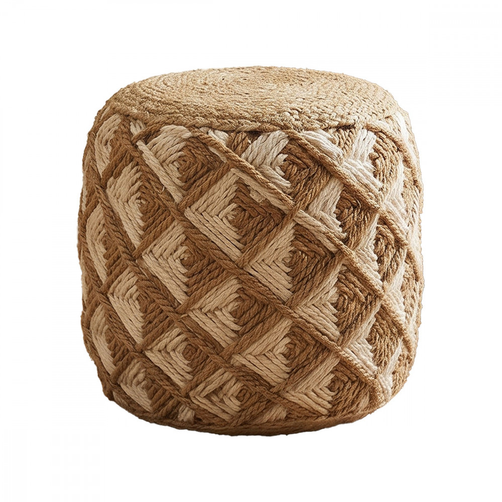 Stool Yton Inart beige 100% jute 40x40x40cm