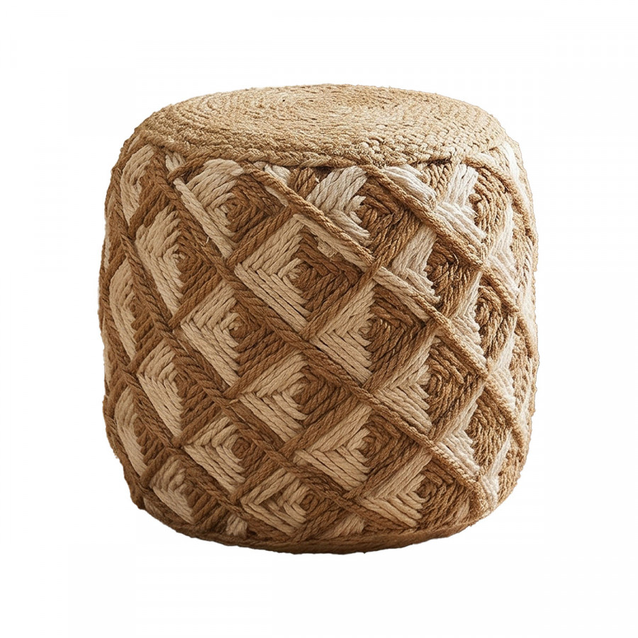 Stool Yton Inart beige 100% jute 40x40x40cm