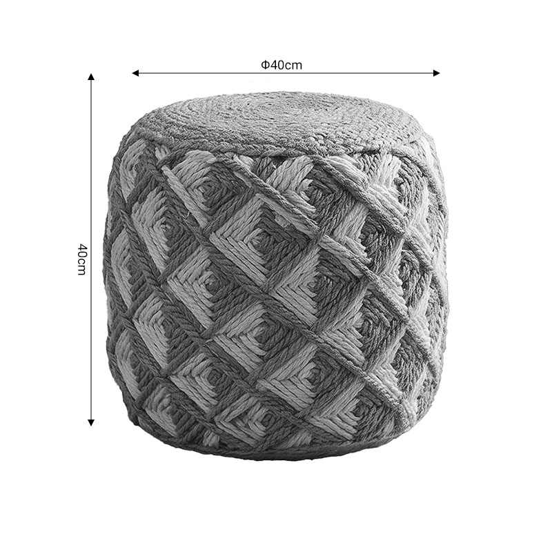 Stool Yton Inart beige 100% jute 40x40x40cm