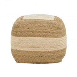 Puff stool Sofian Inart beige 100% jute 40x40x40cm Puff stool Sofian Inart beige 100% jute 40x40x40cm
