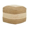 Puff stool Sofian Inart beige 100% jute 40x40x35cm