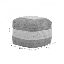 Σκαμπό-πουφ Sofian Inart μπεζ 100% γιούτα 40x40x40εκ