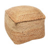 Σκαμπό-πουφ Iorda Inart γιούτα σε φυσική απόχρωση 40x40x40εκ