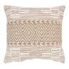Μαξιλάρι Mitto Inart γιούτα-βαμβάκι σε μπεζ-λευκό απόχρωση 45x45x2εκ