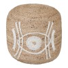 Bono Inart jute pouf stool in natural shade F40x45cm