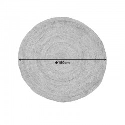 Χαλί Solon Inart μπεζ γιούτα  Φ150x1εκ