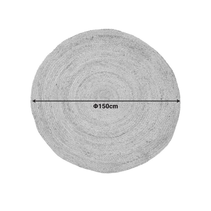 Χαλί Solon Inart μπεζ γιούτα  Φ150x1εκ