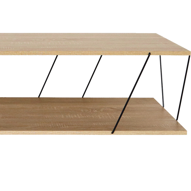 Coffee table Tars pakoworld oak-black 120z48z30cm Coffee table Tars pakoworld oak-black 120z48z30cm