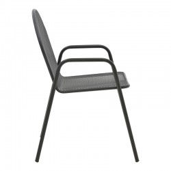Tarete pakoworld stackable armchair black metal 55x64x86.5cm Tarete pakoworld stackable armchair black metal 55x64x86.5cm