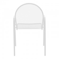 Tarete pakoworld stackable armchair white metal 55x64x86.5cm Tarete pakoworld stackable armchair white metal 55x64x86.5cm