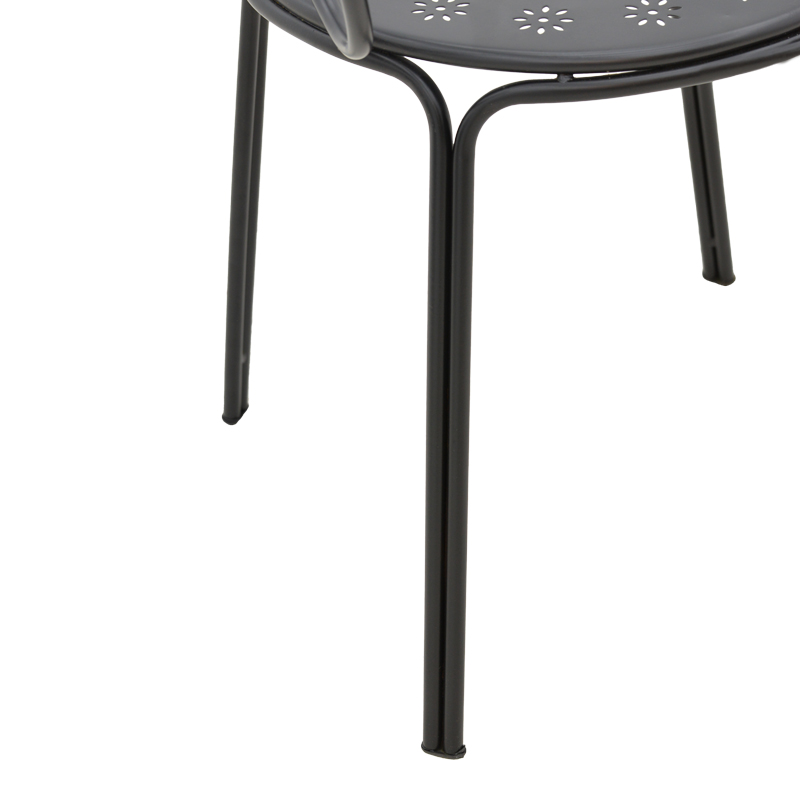 Monasty pakoworld stackable armchair black metal 49x55x90cm Monasty pakoworld stackable armchair black metal 49x55x90cm