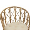 Πολυθρόνα Rostan Inart φυσικό rattan με μαξιλάρι 51x50x80εκ