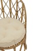 Πολυθρόνα Rostan Inart φυσικό rattan με μαξιλάρι 51x50x80εκ