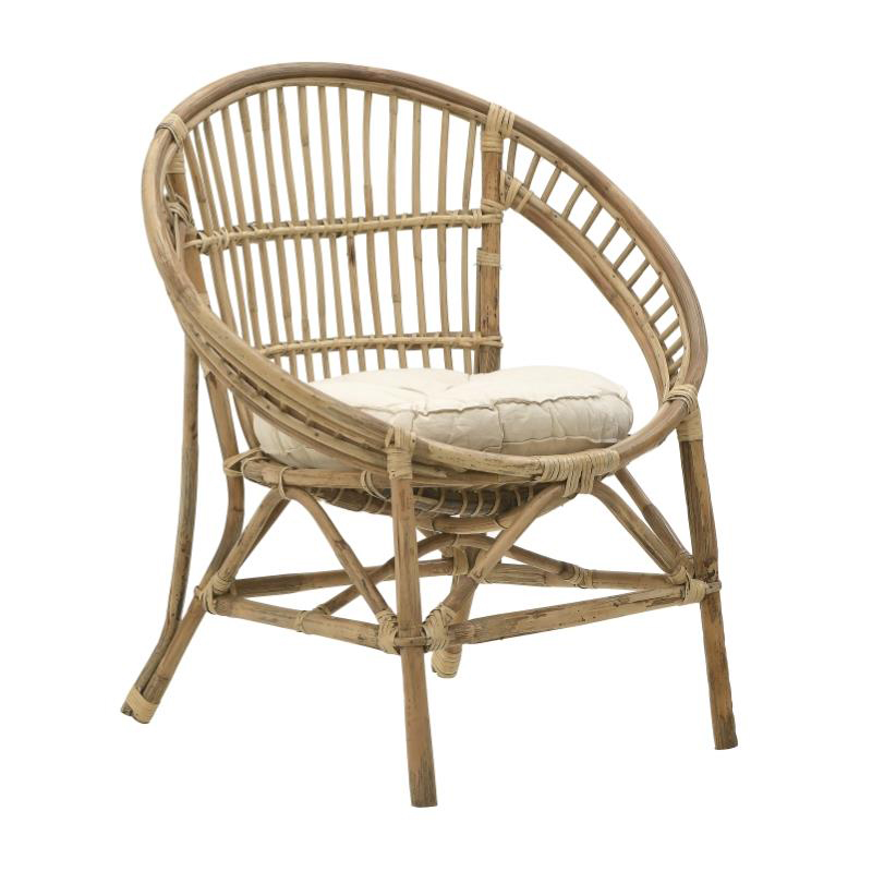 Blore Inart armchair natural wood 68x48x81cm Blore Inart armchair natural wood 68x48x81cm