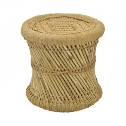 Stool Hole Inart 2 pieces set natural bamboo Stool Hole Inart 2 pieces set natural bamboo