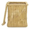 Laundry basket Dremia Inart 2 pieces set natural bamboo