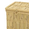 Laundry basket Dremia Inart 2 pieces set natural bamboo