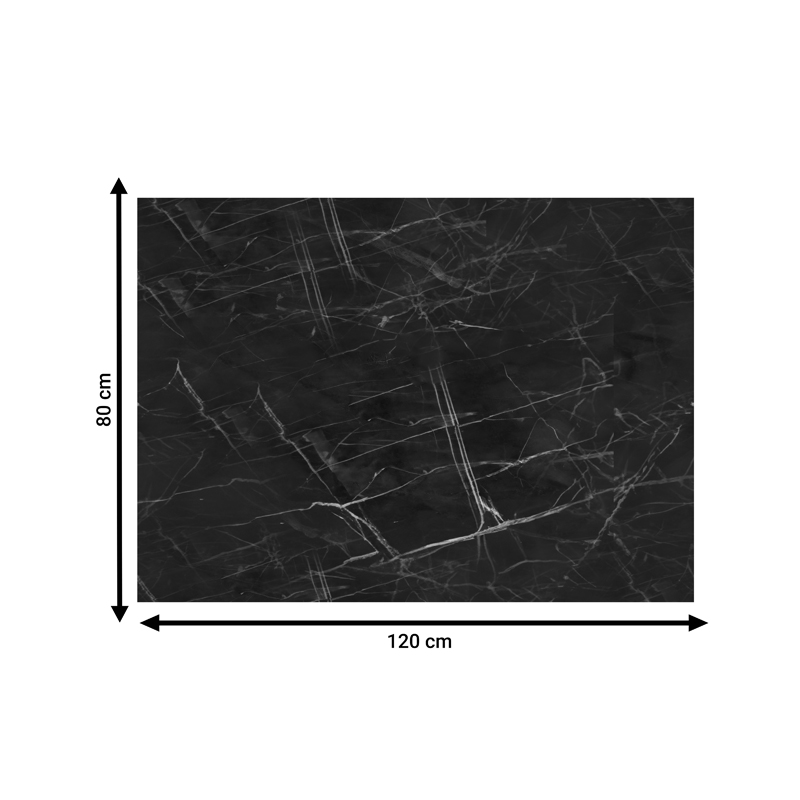 Table surface Saran pakoworld t.Werzalit black marble 120x80cm Table surface Saran pakoworld t.Werzalit black marble 120x80cm