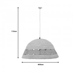 Ceiling lamp Gervi Inart E27 natural D50x110cm Ceiling lamp Gervi Inart E27 natural D50x110cm