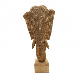 Table decoration elephant Zap Inart gold mango wood 31x13x61cm Table decoration elephant Zap Inart gold mango wood 31x13x61cm