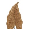 Table decoration leaf Thelx Inart gold mango wood-iron 24.5x8.5x57.5cm