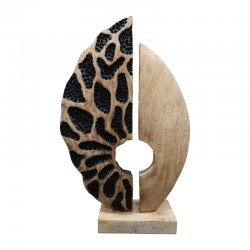 Table decoration Ostor Inart natural-black mango wood-iron 30x9x50cm Table decoration Ostor Inart natural-black mango wood-iron 30x9x50cm